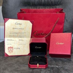 Cartier Love Ring with Certificate and Box